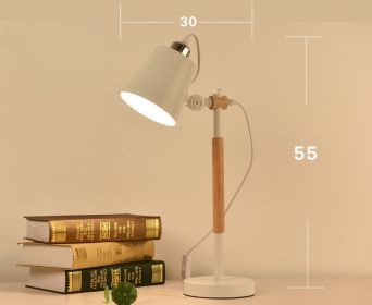 Color: Black, Model: UK - Nordic Bedroom Desk Bedside Eye Lamp