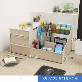 Color: Khaki, Size: XL - Storage Box Desktop Shelf Key Desk Storage Artifact