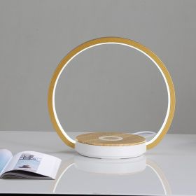 style: The half circle lamp, power: EU - Wireless Charging Bedside Lamp Table Lamp Bedroom Simple Modern Creative Nordic Eye Protection Desk