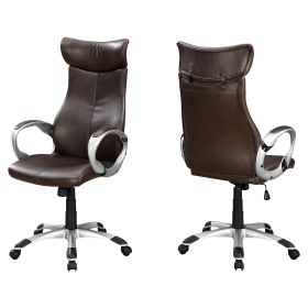 25.2" x 26" x 47.5" Brown Foam Metal Nylon  Office Chair High Back Executive