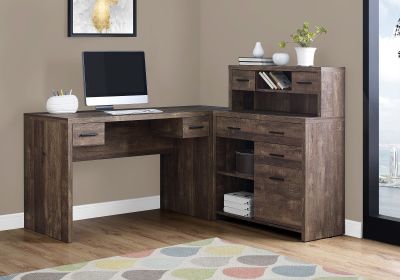 44.75" Reclaimed Wood Particle Board  Laminate and MDF Computer Desk