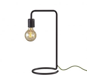 Industrial Matte Black Finish Metal Desk Lamp with Vintage Edison Bulb