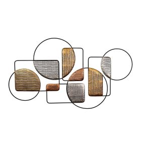Geometric Iron Layered Wall Dcor