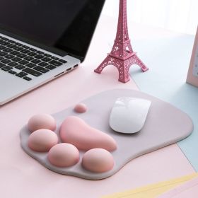 pattern: Light blue - Personality Cat Paw Comfortable Soft Office Desk Decor Wrist Support Mouse Pad