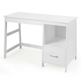 47.5 Inch Modern Home Computer Desk with 2 Storage Drawers-Black