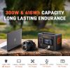 300W Portable Power Station, 38 Phone Recharges, 416Wh Large Capacity Battery Supply, 777SYD Solar Powered Generator with AC DC USB 3 Ports, Lithium B