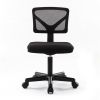 Armless Desk Chair, Mesh Office Chairs with Lumbar Support