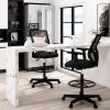 DR Home Office Chair, Comfortable Mid Black Task Chair, C-1702-F-BK