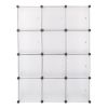 12-Cube Storage Shelf Cube Shelving Bookcase Bookshelf Organizing Closet Toy Organizer Cabinet White Color YF