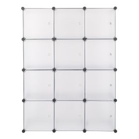 12-Cube Storage Shelf Cube Shelving Bookcase Bookshelf Organizing Closet Toy Organizer Cabinet White Color YF