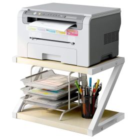 Desktop Stand for Printer - Desktop Shelf as Storage Shelf, Book Shelf, 2-Tier Tray with Hardware & Steel RT