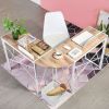 Corner Computer Desk Foldable Writing Study Table Rustic Home Office Workstation Industrial L-Shaped Desk