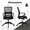 MYfurniture Mid-Back Lift Swivel mesh office chair