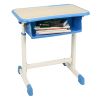 Student Desk and Chair Combo, Height Adjustable Children's Desk and Chair Workstation with Drawer, Pencil Grooves and Hanging Hooks for Home, School a