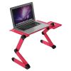 Portable Laptop Desk Notebook Stand Table Tray with Mouse Holder Sofa Bed (red)