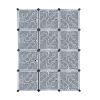 Cube Storage 12-Cube Closet Organizer Storage Shelves Cubes Organizer DIY Closet Cabinet with Doors RT
