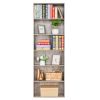 Bookshelf 70 in Height, Bookcase 6 Shelf Free Standing Display Storage Shelves Standard Organization Collection Decor Furniture for Living Room Home O