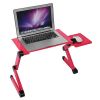 Portable Laptop Desk Notebook Stand Table Tray with Mouse Holder Sofa Bed (red)