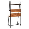 FCH Vintage Color 3-Tier Ladder Computer Desk with Storage Bookshelf, Modern Writting Table for Office and Home RT