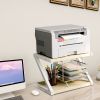 Desktop Stand for Printer - Desktop Shelf as Storage Shelf, Book Shelf, 2-Tier Tray with Hardware & Steel RT