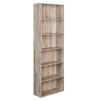 Bookshelf 70 in Height, Bookcase 6 Shelf Free Standing Display Storage Shelves Standard Organization Collection Decor Furniture for Living Room Home O