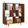 Wood Bookcase,Storage Shelves Stand Bookshelf for Entryway, Hallway, Living Room,Home Office Furniture (Bookcase)