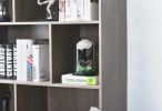 67" Bookcase with Doors, 3-tier Bookshelf, Oak