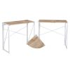 Corner Computer Desk Foldable Writing Study Table Rustic Home Office Workstation Industrial L-Shaped Desk