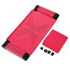 Portable Laptop Desk Notebook Stand Table Tray with Mouse Holder Sofa Bed (red)