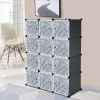 Cube Storage 12-Cube Closet Organizer Storage Shelves Cubes Organizer DIY Closet Cabinet with Doors RT
