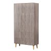 67" Bookcase with Doors, 3-tier Bookshelf, Oak