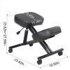 Givenusmyf Orthopedic Kneeling Chair Children's Learning Air Rod Lift Chair, Ergonomic Anti-Hunchback Correction Office Computer Chair Black