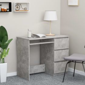 Desk Concrete Gray 35.4"x17.7"x29.9" Chipboard
