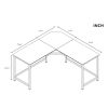 L Shaped Wood Gaming Desk Corner Computer Desk Home Office Computer Table
