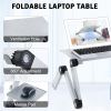Adjustable Height Laptop Desk Laptop Stand for Bed Portable Lap Desk Foldable Table Workstation Notebook RiserErgonomic Computer Tray Reading Holder B