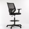 DR Home Office Chair, Comfortable Mid Black Task Chair, C-1702-F-BK