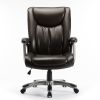 DR Executive Office Chair - Adjustable Height Built-in Lumbar Support Tilt Angle Computer Desk Chair, Swivel Task Thick Padded for Comfort