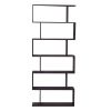 6 Shelf Bookcase, Modern S-Shaped Z-Shelf Style Bookshelf, Multifunctional Wooden Storage Display Stand Shelf for Living Room, Home Office, Bedroom, B