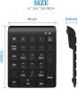 Wireless Number Pads, Numeric Keypad Numpad 27 Keys Portable 2.4 GHz Financial Accounting Number Keyboard with Clean Brush Slim Min Extensions for Mac