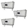 3pcs Wire Letter Mail Mount Metal Rack Basket Vintage Triple Organizer Black Wall Mount Metal Wire Storage Mesh Bin for Kitchen Bathroom Laundry Close