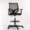 DR Home Office Chair, Comfortable Mid Black Task Chair, C-1702-F-BK