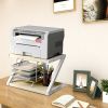 Desktop Stand for Printer - Desktop Shelf as Storage Shelf, Book Shelf, 2-Tier Tray with Hardware & Steel RT