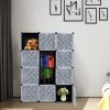 Cube Storage 12-Cube Closet Organizer Storage Shelves Cubes Organizer DIY Closet Cabinet with Doors RT