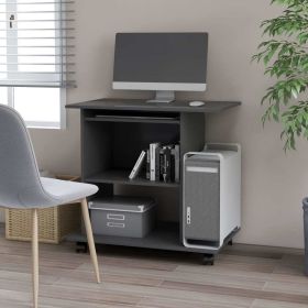 Computer Desk Gray 31.5"x19.7"x29.5" Chipboard