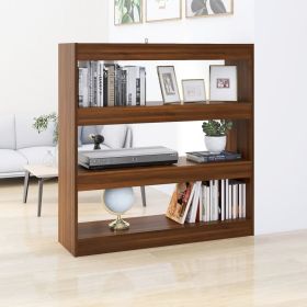 Book Cabinet/Room Divider Brown Oak 39.4"x11.8"x40.6"