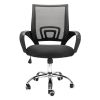 Mesh Back Gas Lift Adjustable Office Swivel Chair Black With Smooth Wheels
