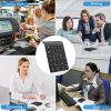 Wireless Number Pads, Numeric Keypad Numpad 27 Keys Portable 2.4 GHz Financial Accounting Number Keyboard with Clean Brush Slim Min Extensions for Mac