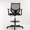 DR Home Office Chair, Comfortable Mid Black Task Chair, C-1702-F-BK
