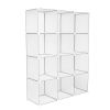 Cube Storage 12-Cube Book Shelf Storage Shelves Closet Organizer Shelf Cubes Organizer Bookcase YF