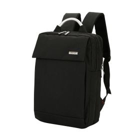 Manufacturers wholesale and customize 2021 new type of double shoulder bag multi function notebook PC package for men and women general business knaps (Color: Black)